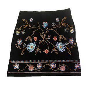 COPY - Loft size 0 a-line embroidered skirt